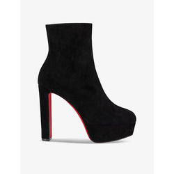 Christian Louboutin Loo Booty 130 velour heeled ankle boots