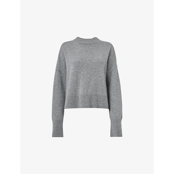 Whistles Split-back knitted wool and cashmere-blend jumper