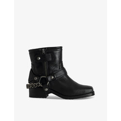 Zadig&Voltaire Igata chain-embellished leather ankle boots