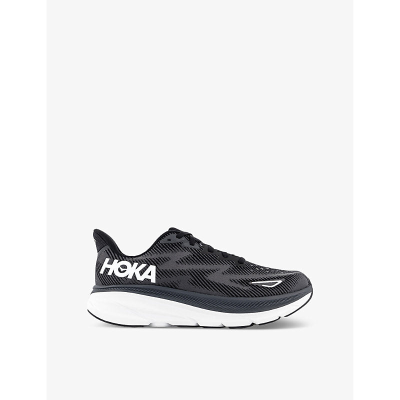 Hoka Clifton 9 brand-patch woven low-top trainers | Hoka