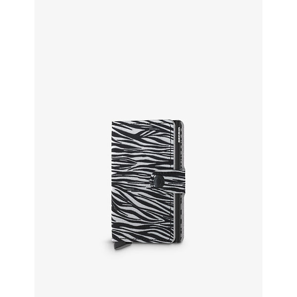 Secrid Miniwallet zebra-print leather cardholder