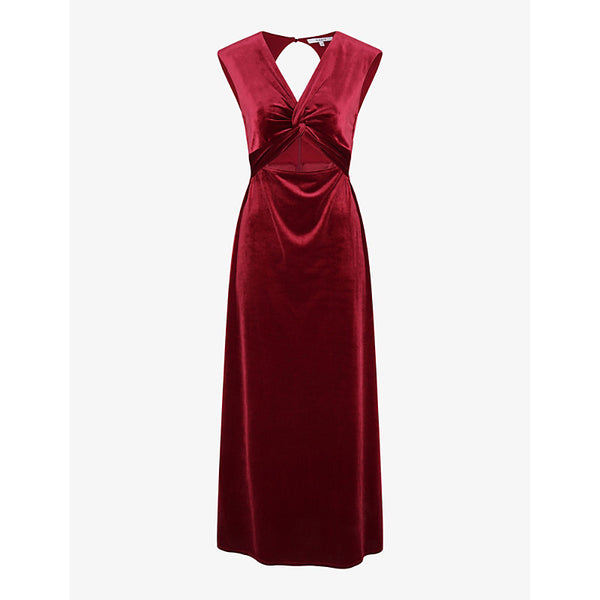 Omnes Marin twist-front recycled-polyester velvet maxi dress | OMNES