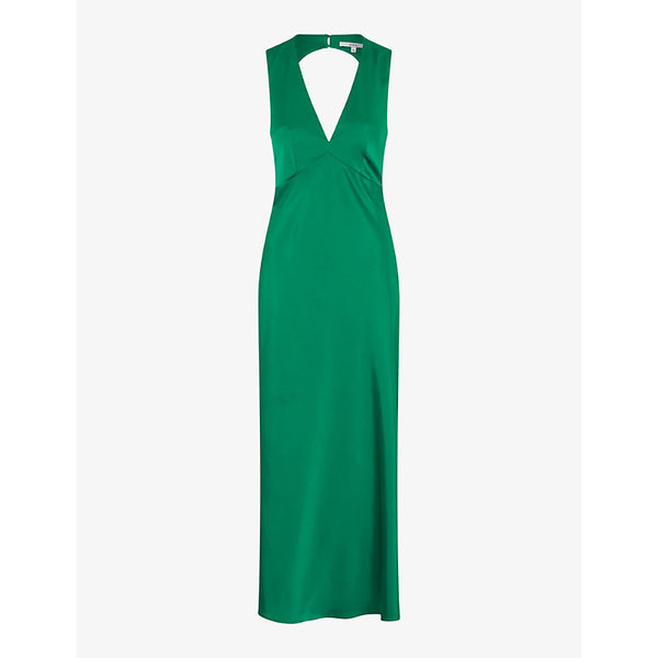 Omnes Nova tie-back recycled-polyester satin maxi dress | OMNES