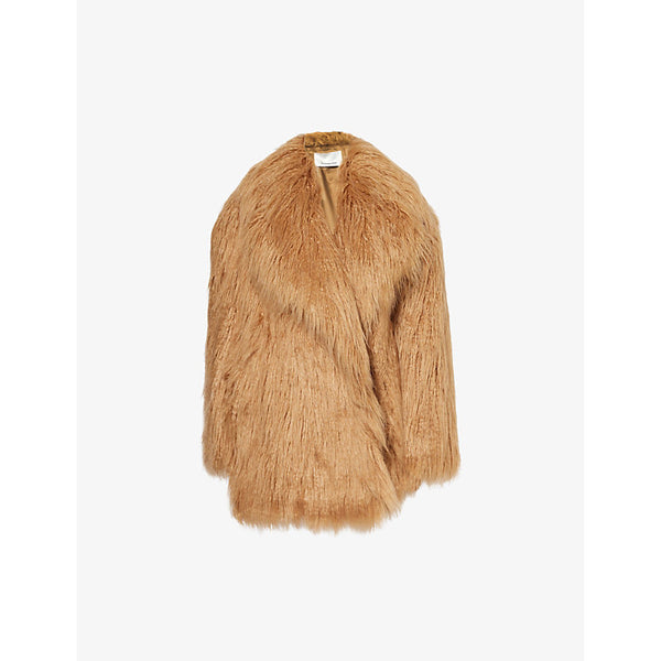 The Frankie Shop Miley notch-lapels relaxed-fit faux-fur coat