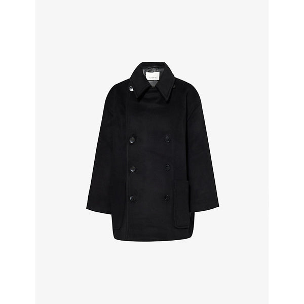 The Frankie Shop Marian double-breasted oversized wool-blend coat