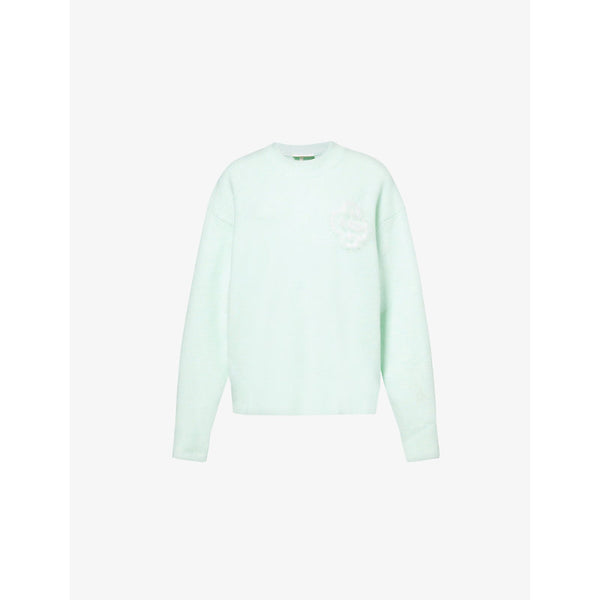 The Couture Club Fluffy-emblem round-neck jumper