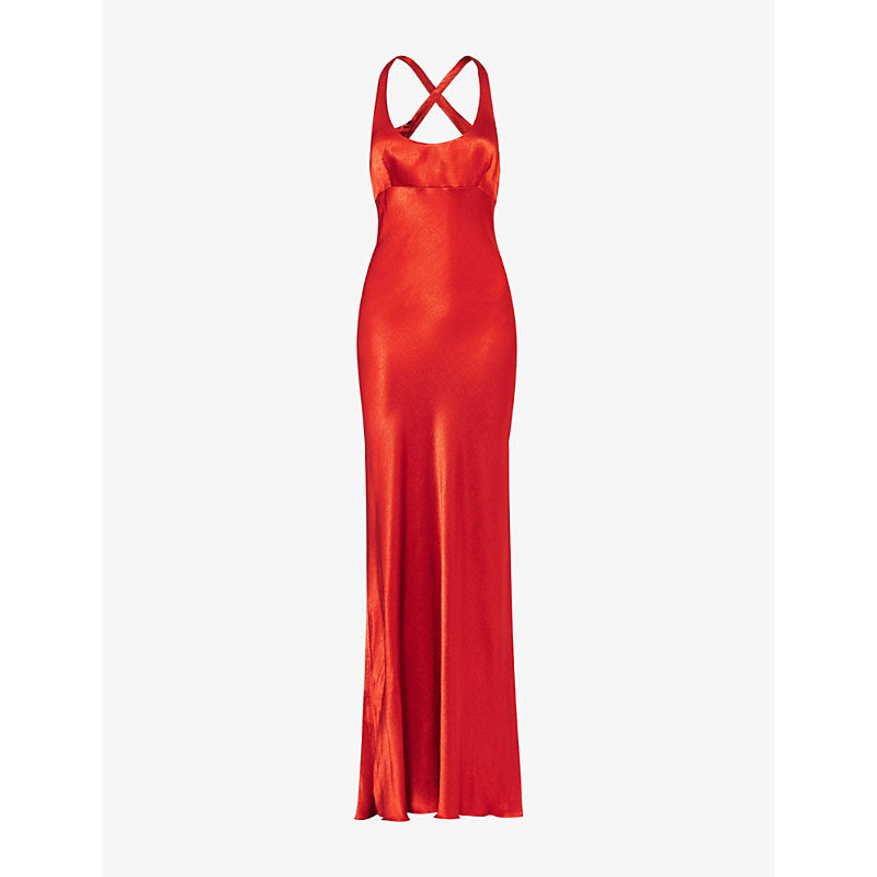 Bec & Bridge Maxina cross-strap satin maxi dress | BEC & BRIDGE