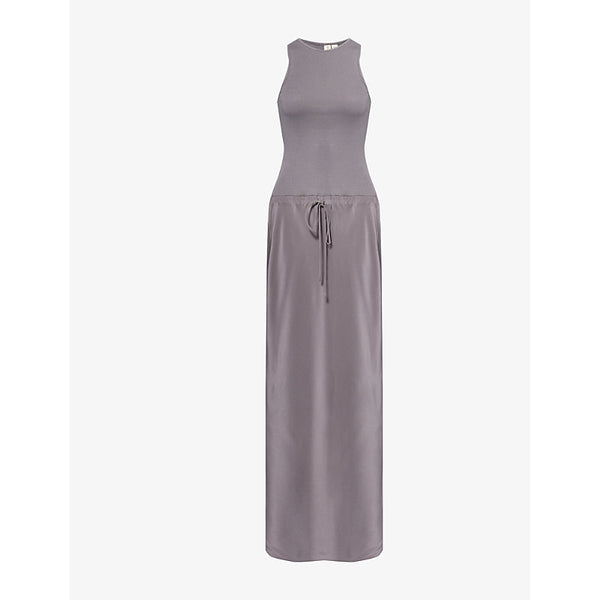 Bec & Bridge Sola racerback organic-cotton blend stretch-jersey and silk-crepe maxi dress