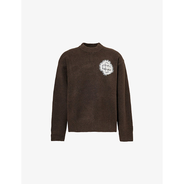 The Couture Club Emblem regular-fit stretch-knit jumper