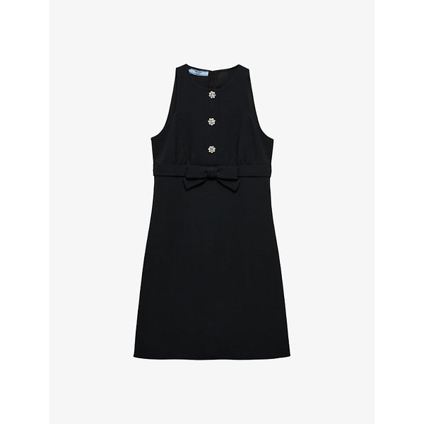 Prada Sablè compact woven mini dress