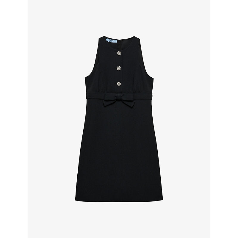 Prada Sablè compact woven mini dress | PRADA