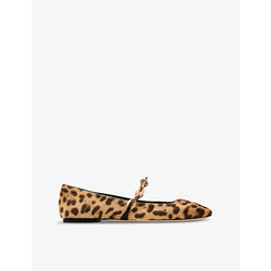 Jimmy Choo Diamond Tilda leopard-print leather ballerina flats