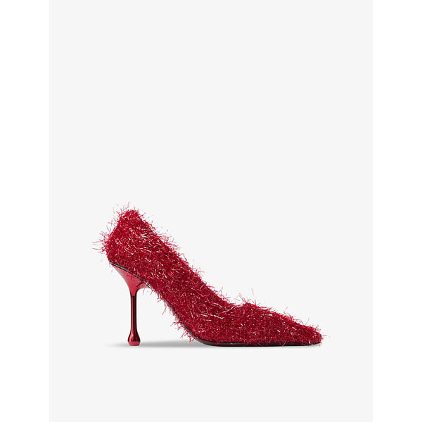 Jimmy Choo Ixia 95 tinsel heeled woven courts