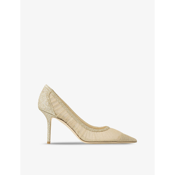 Jimmy Choo Love 85 glitter-embellished tulle heeled courts