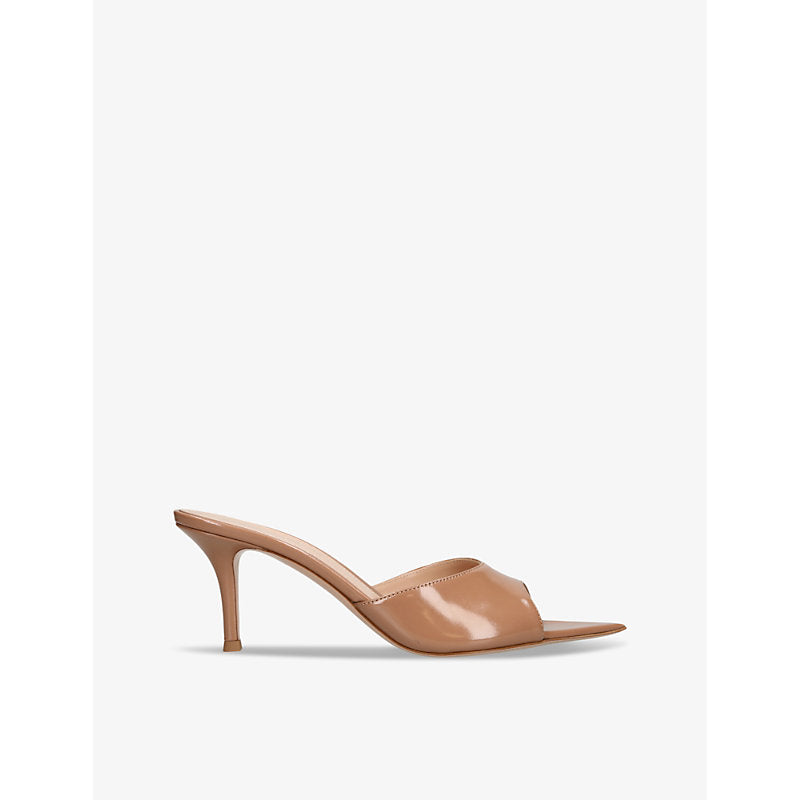 Gianvito Rossi Elle 55 patent kitten-heel mules | Gianvito Rossi