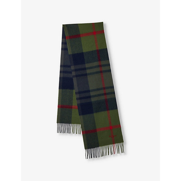 Mulberry Checked small merino-wool scarf