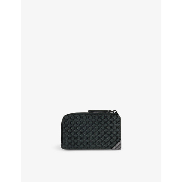 Emporio Armani Embossed leather card holder