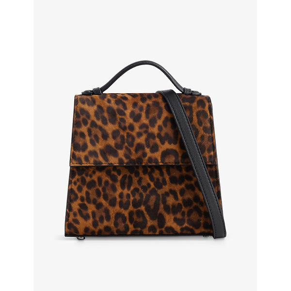 Hunting Season The Small leopard-print leather top-handle bag