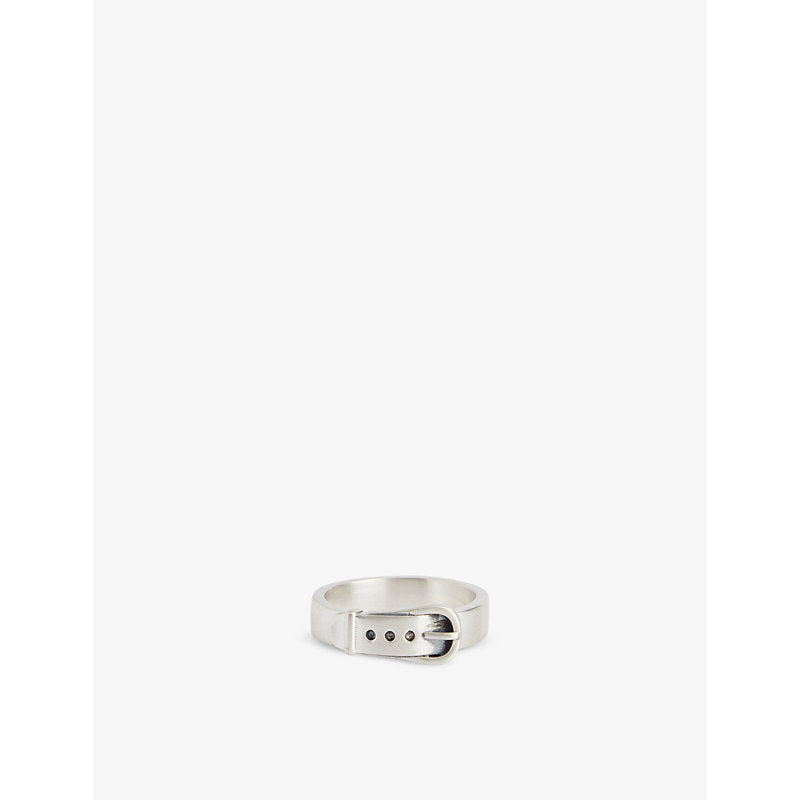 Serge Denimes Buckle oxidised-finish sterling-silver ring