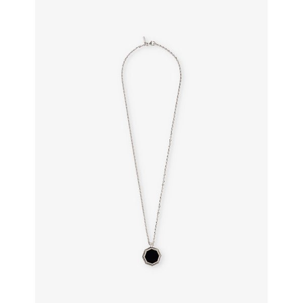 Emanuele Bicocchi Octagon Amulet onyx and sterling-silver necklace