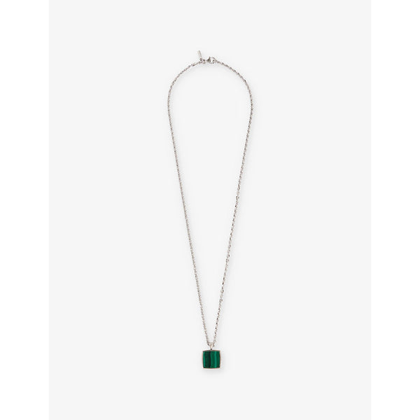 Emanuele Bicocchi Square sterling-silver and malachite necklace