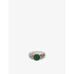 Emanuele Bicocchi Arabesque sterling silver and malachite ring