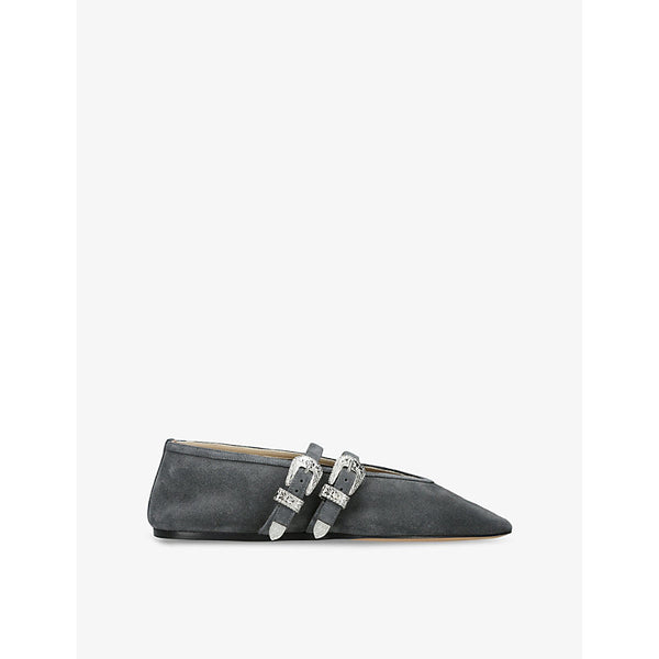 Le Monde Beryl Claudia two-buckle suede flats