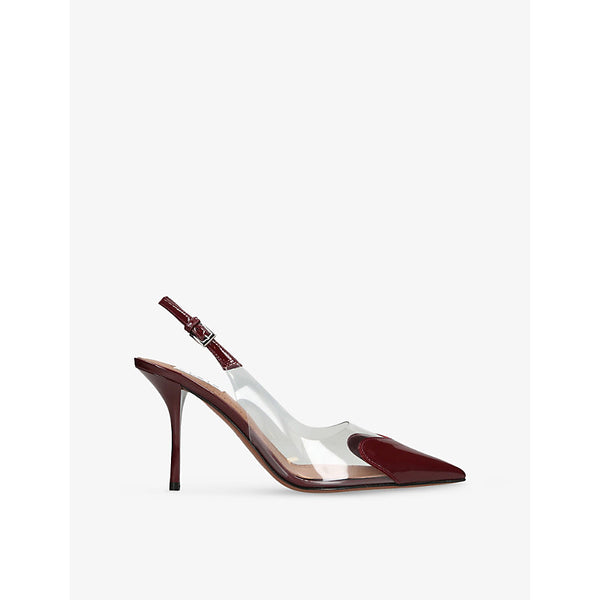 Azzedine Alaia Coeur 90 Heart-Shaped Patent-Leather Heeled Slingbacks