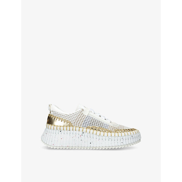 Chloe Nama Runner mixed-material low-top trainers