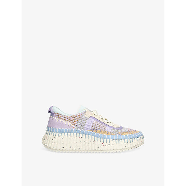 Chloe Nama Runner Hand-Stitch Leather Low-Top Trainers