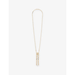 Eddie Borgo Glint 12ct yellow gold-plated brass and cubic zirconia pendant necklace