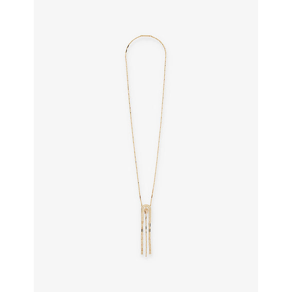 Eddie Borgo Glint 12ct yellow gold-plated brass and cubic zirconia pendant necklace