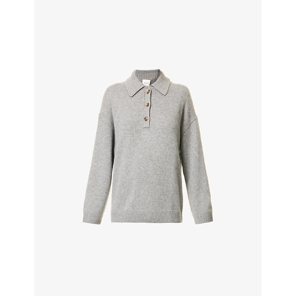 Reformation Brooklyn Polo Cashmere-Knit Top