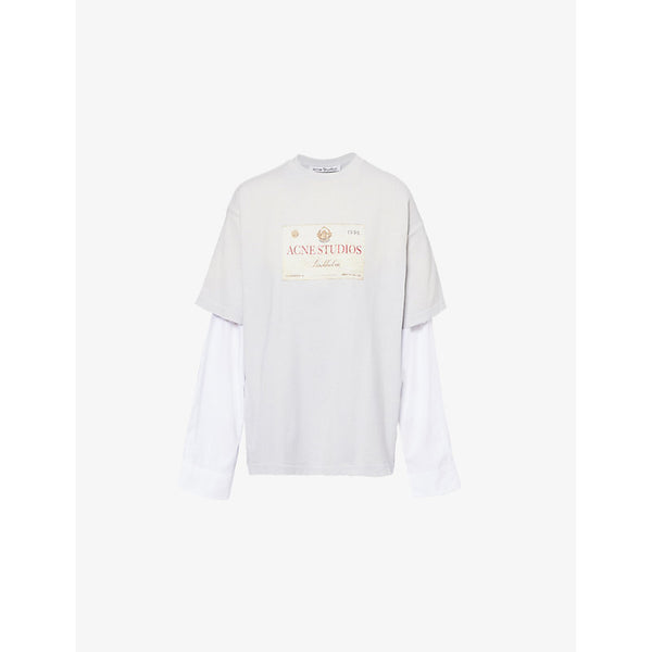 Acne Studios Edra double-layer long-sleeve cotton-jersey T-shirt