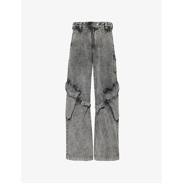 Acne Studios Potinal high-rise wide-leg cotton-canvas trousers