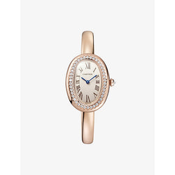 Cartier CRWJBA0041 Baignoire small 18ct rose-gold and 0.48ct brilliant-cut diamonds quartz watch