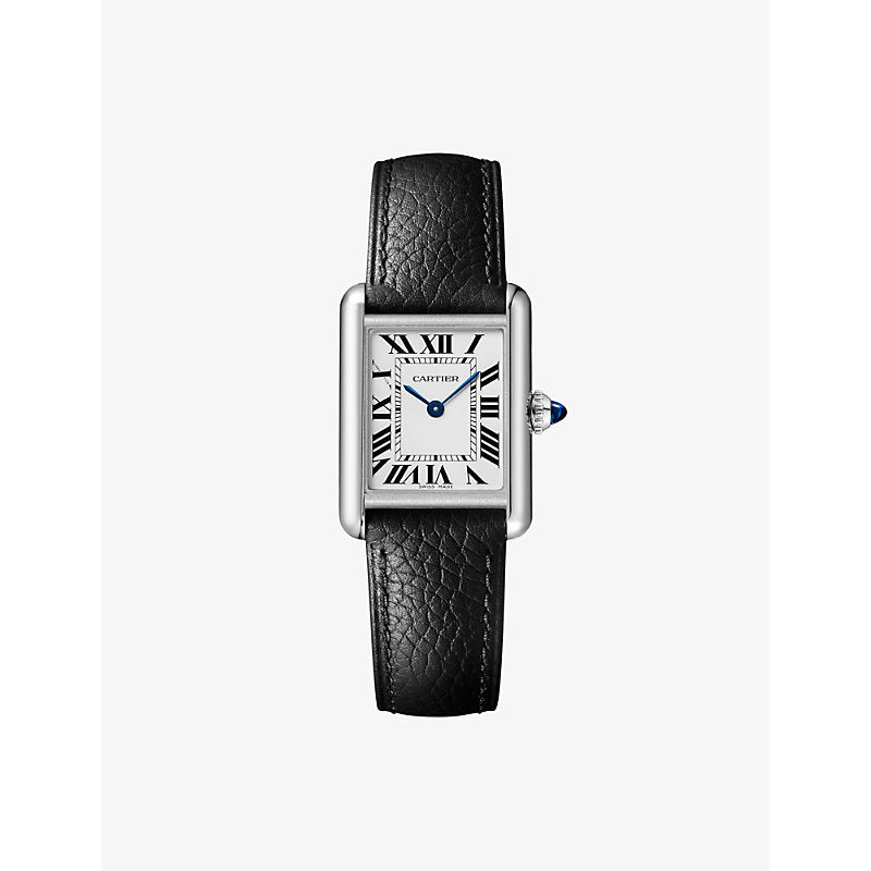 Cartier CRWSTA0089 Tank Must small stainless-steel and leather quartz watch