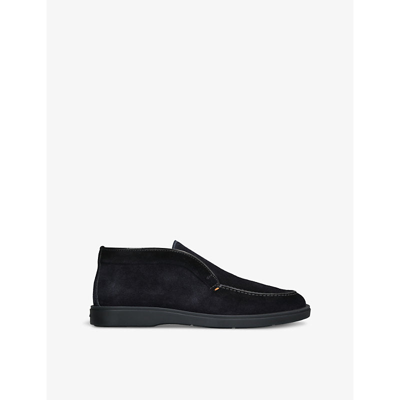 Santoni Detroit chunky-sole suede loafers | Santoni