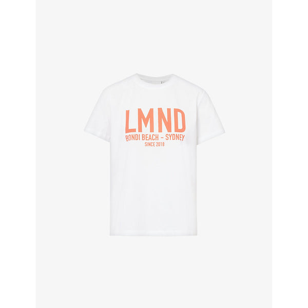 Lmnd Brand-text short-sleeve cotton-jersey T-shirt