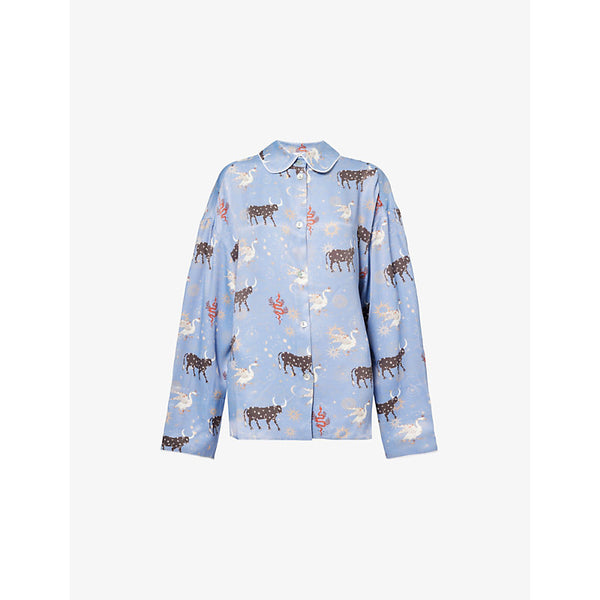 Sleeper Pastelle graphic-print woven shirt