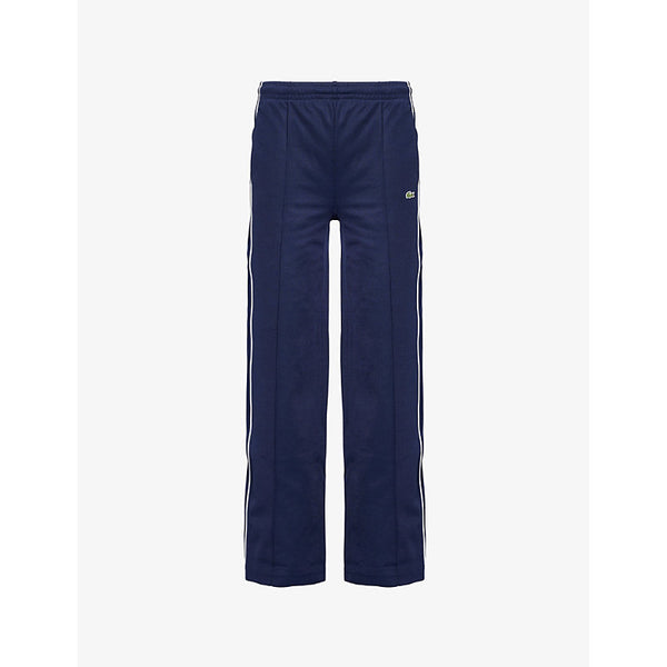 Lacoste Logo-patch straight-leg stretch-pique jogging bottoms