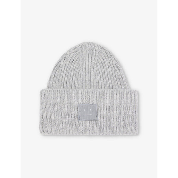 Acne Studios Faces wool-knit beanie hat