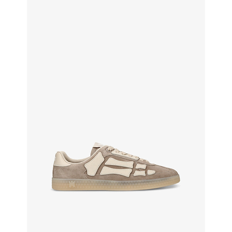 Amiri Pacific Bones branded suede low-top trainers | Amiri