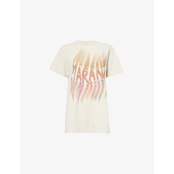 Isabel Marant Etoile Wavy Logo Cotton-Jersey T-Shirt