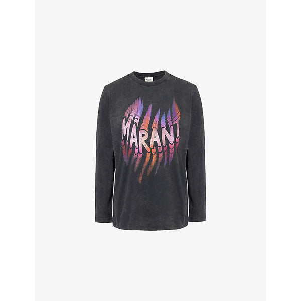 Isabel Marant Etoile Wavy logo-print cotton-jersey T-shirt