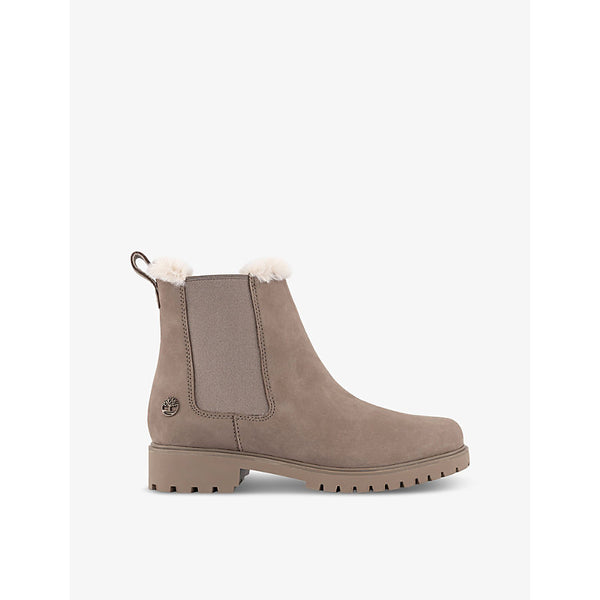 Timberland Lyonsdale faux fur-lined nubuck-leather Chelsea boots