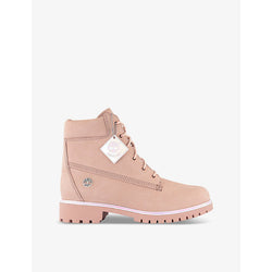 Timberland Lyonsdale iridescent-trim nubuck-leather ankle boots