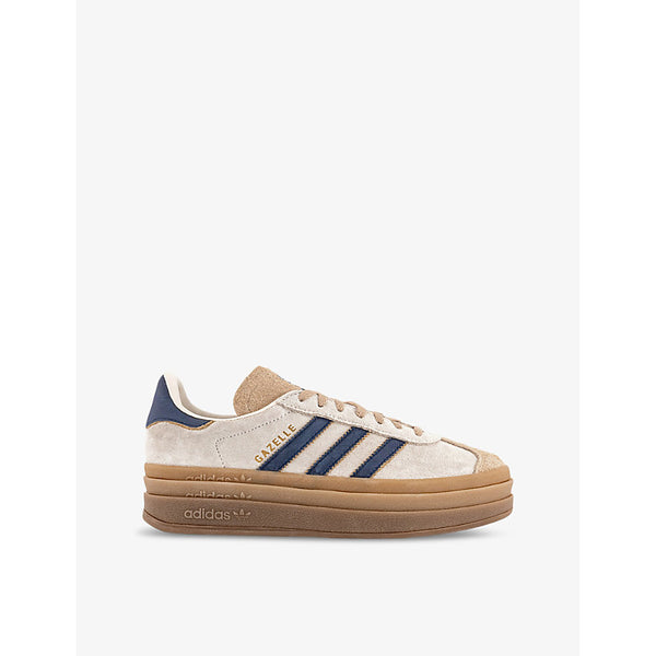 Adidas Gazelle Bold brand-stripe suede low-top trainers