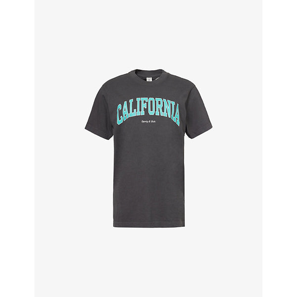 Sporty & Rich California Text-Print Cotton-Jersey T-Shirt