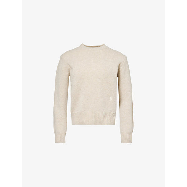 Sporty & Rich SRC Embroidered-Logo Crewneck Wool Knitted Jumper